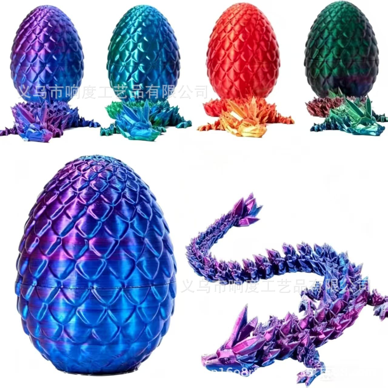 Wholesale 3D Printed Dragon Egg God Dragon Set Toy Gem Dragon Figurine Gift Decoration Creative Trend