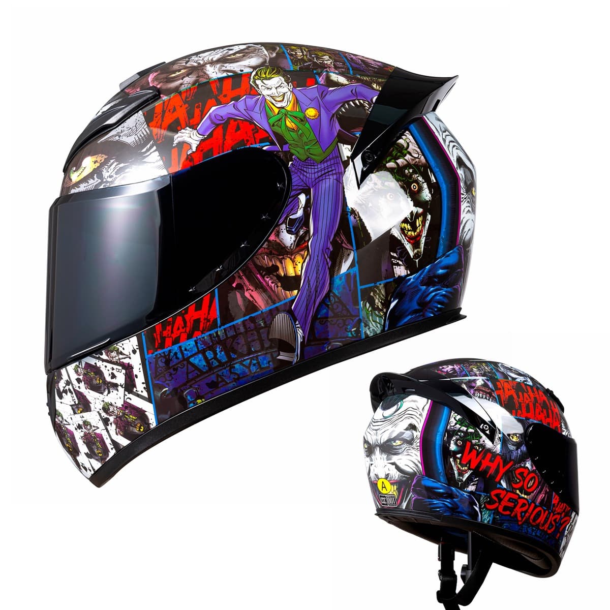 Motorcycle Helmet Unisex Safety Riding Helmet All-Season Full Face Helmet Electric Bike Scooter Helmet