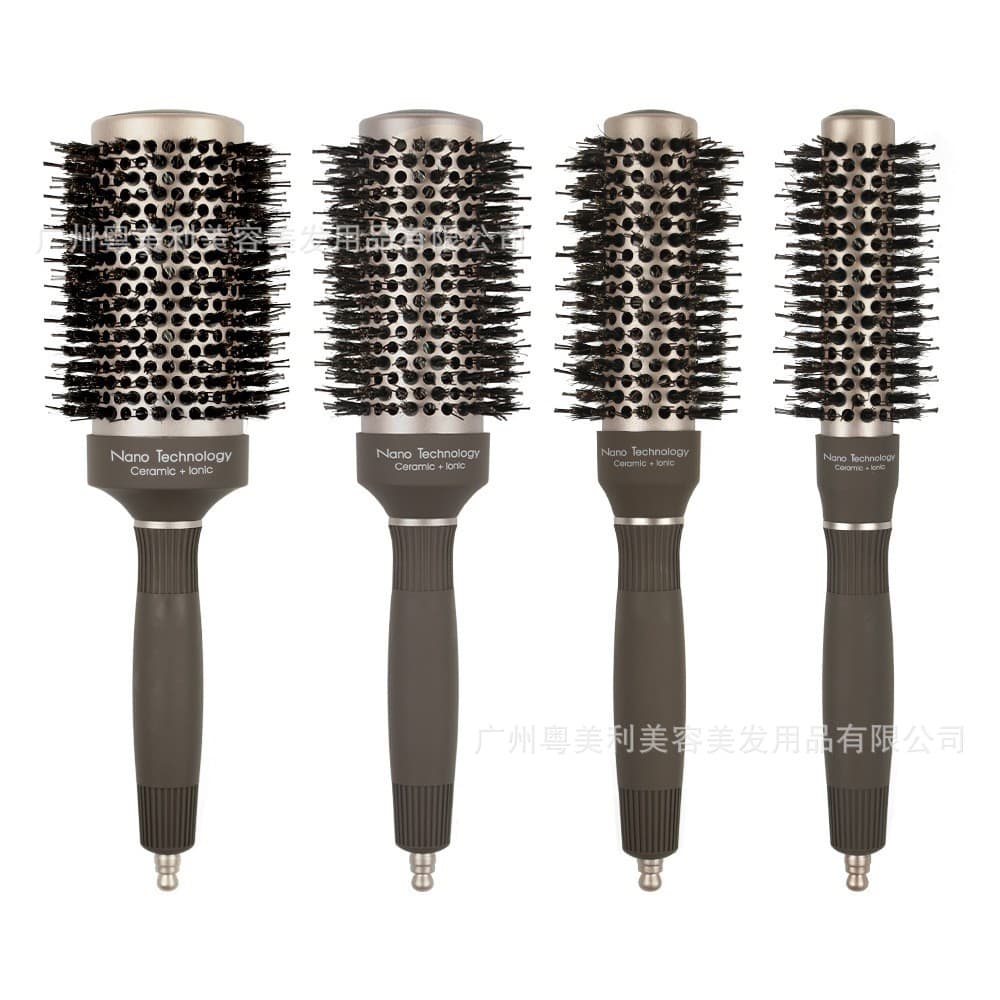 Round Barrel Hair Brush for Curling and Straightening, Ceramic Blow-Dry Styling Comb for Curling and Volumizing, Round Hair Styling Brush