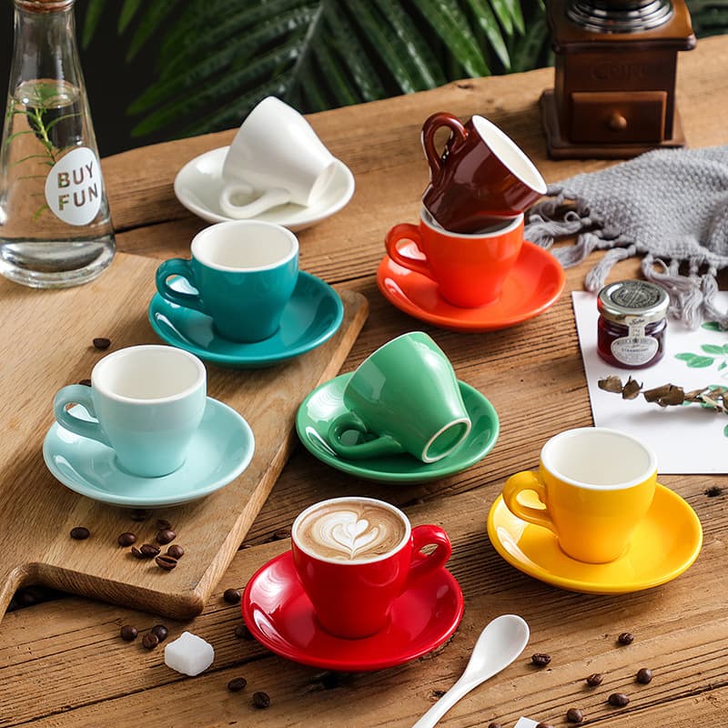 Thickened Espresso Coffee Cup Special Thickened Concentrated Coffee Cup Colorful Coffee Cup Latte Art Cup Cappuccino Cup