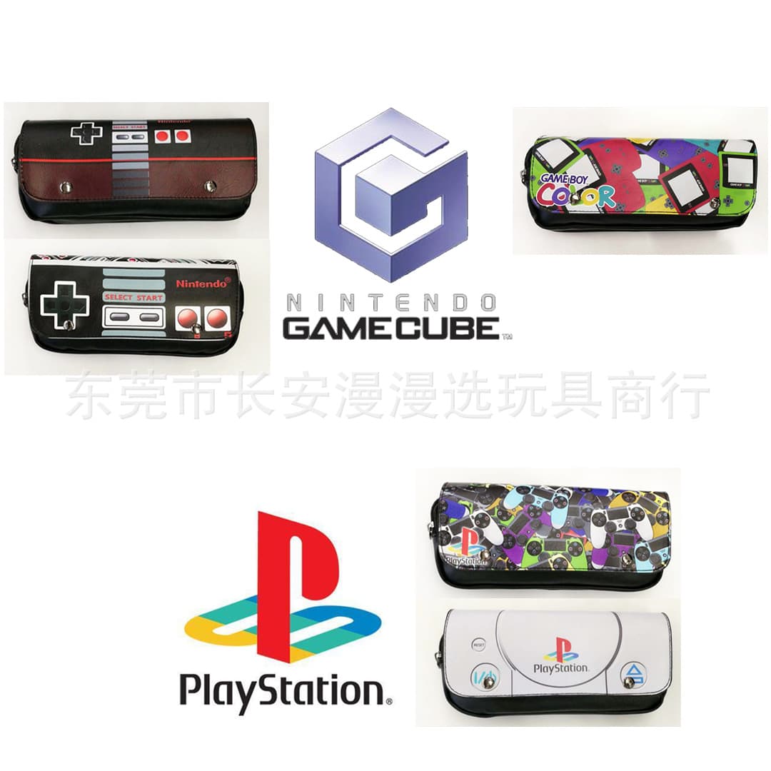 Nintendo PlayStation Pencil Case Game Boy Student Pencil Case Large Storage for Game Peripherals