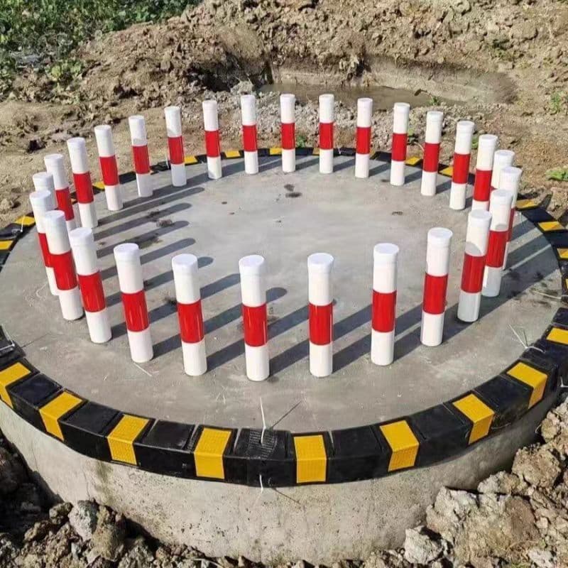 Power line engineering tower foundation anchor bolt sleeve protective cap PVC pipe bolt protection