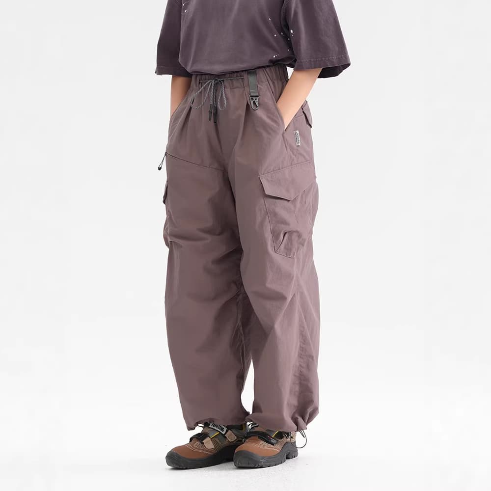 Wholesale American-Style Cargo Pants for Men and Women, Outdoor Waterproof Windproof Hiking Pants, Ultra-Loose Lightweight Functional Straight-Leg Trousers