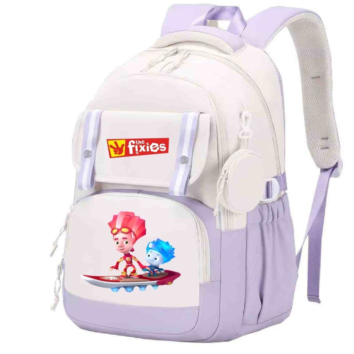 New Cross-Border Cartoon Print Backpack, Lightweight Large Capacity Fashionable Korean Style School Bag for Primary and Secondary School Students