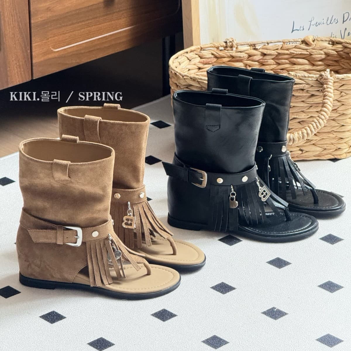 Thick Sole Bootie Sandals for Women 2026 New Summer Sweet Cool Motorcycle Sandals Toe-Clip Roman Shoes Sandals