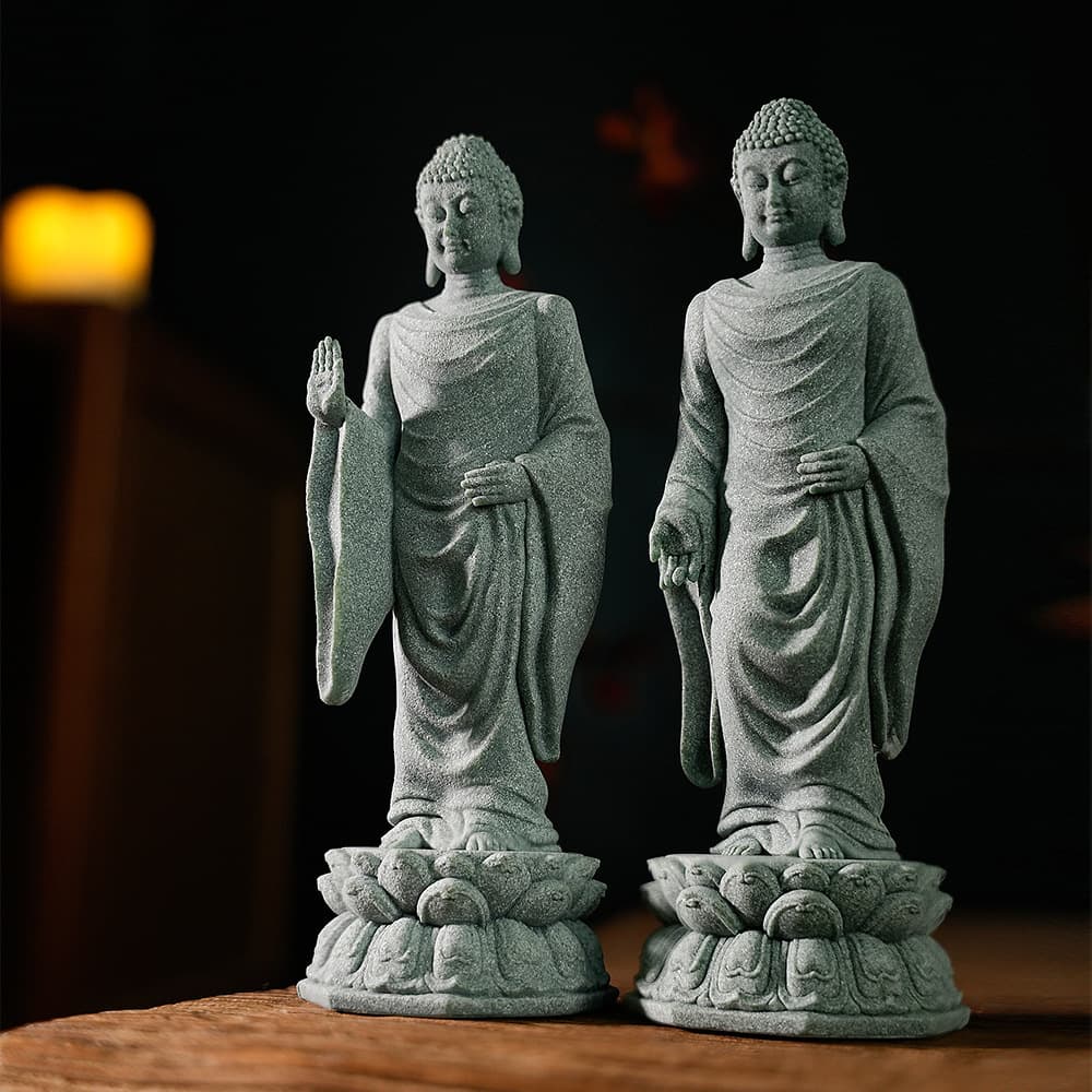 Chinese-style Amitabha Buddha Statue Ornament for Gardening Flowers Tea Room Buddha Decoration Shakyamuni Buddha Fish Tank Landscape Decoration
