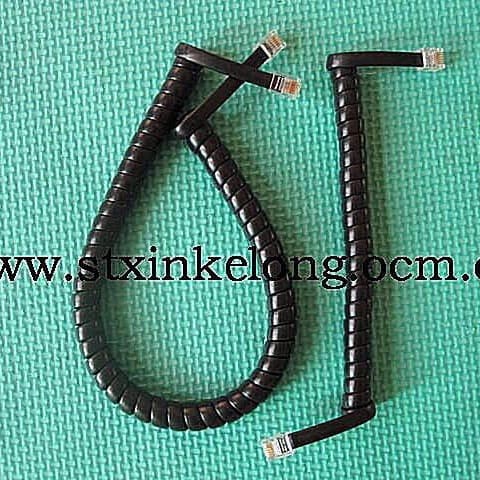 Available in stock: 1.5m and 2m all-copper curved six-core telephone cable (6P6C), black six-core.