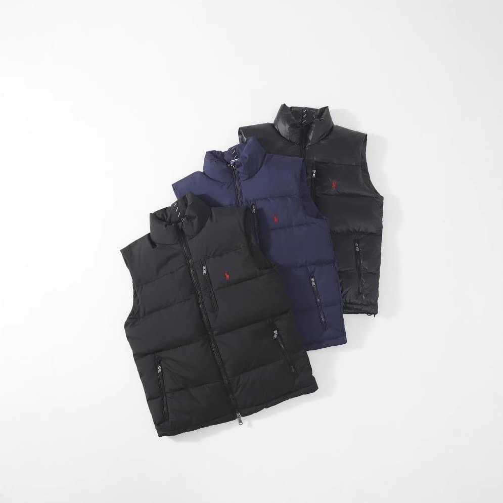 Cross-border Ralph Lauren men's classic water-repellent small logo stand-up collar RL down vest