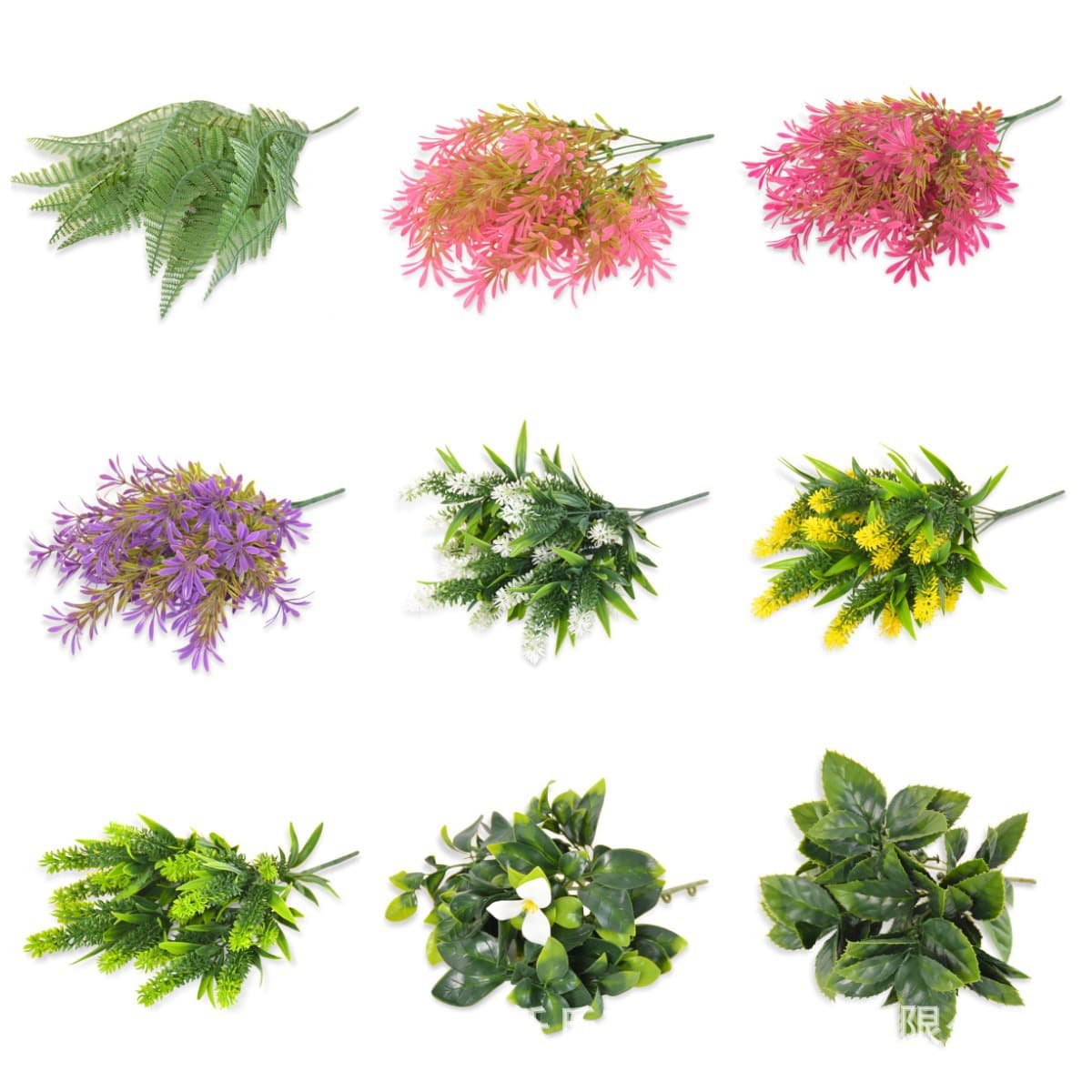 Artificial simulation plant background grass wall small green plant decoration anti-ultraviolet fire retardant accessories wall hanging small bunch
