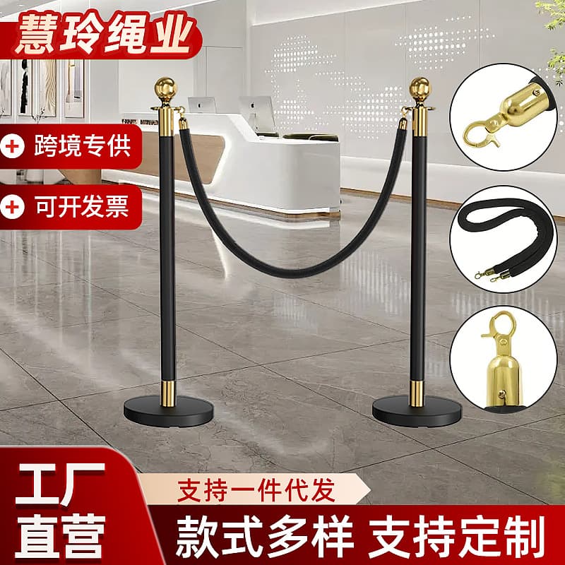 Hotel/Bank Heavy-Duty Retractable Belts with Luxury Rope and Sphere Stanchions, High-End Stainless Steel Welcome Posts