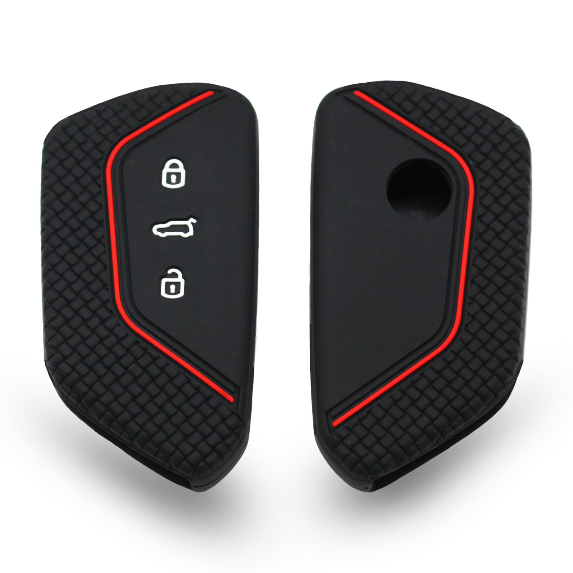 Honeycomb Pattern Premium Silicone Car Key Case for Volkswagen New Golf 8, Lavida, Teramont
