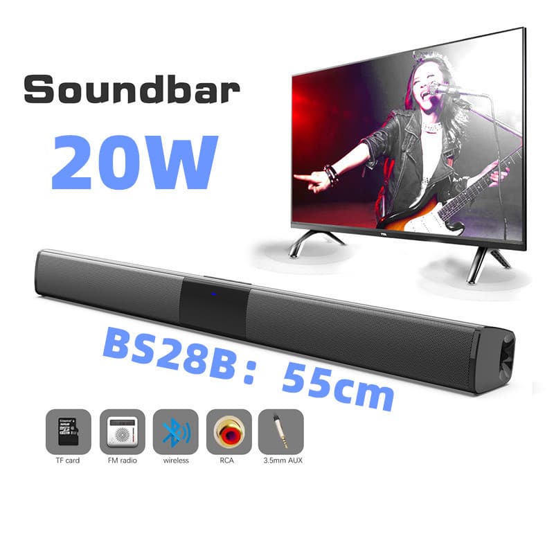 Cross-border BS28B Soundbar Bluetooth Speaker Subwoofer High Power Wireless Remote RCA TV Speaker