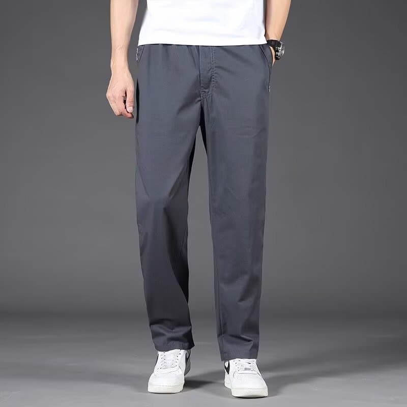 Men's Summer Thin Classic Simple Versatile Casual Pants Men's Youth Trendy American Cargo Slim Fit Pants