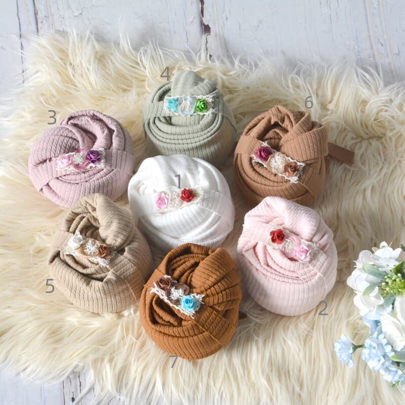 Cross-border Children's Photography Props Stretch Wrap Blanket Pillow Newborn Baby Photo Shoot Props Background Cloth New