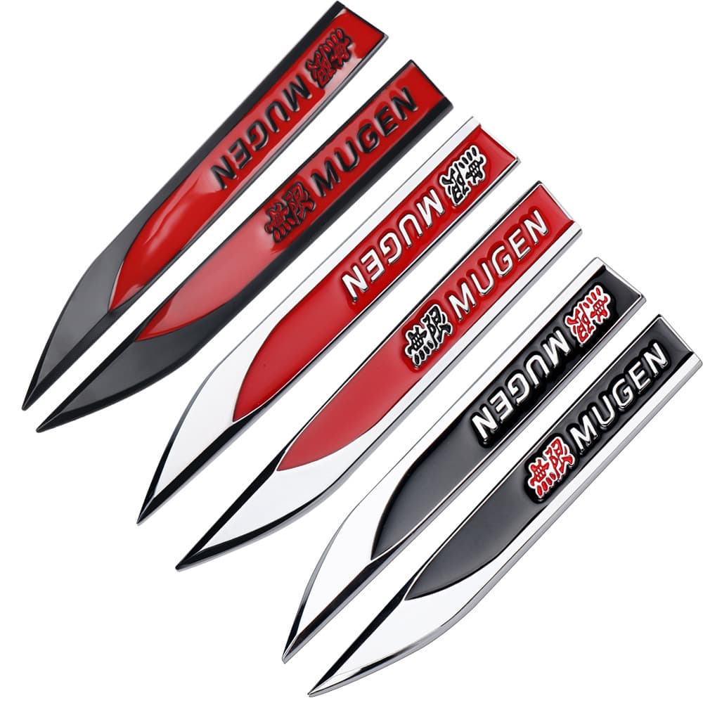 Infinite MUGEN Blade Fender Car Logo 3D Metal Infinite Badge Sticker Suitable for Honda Modification