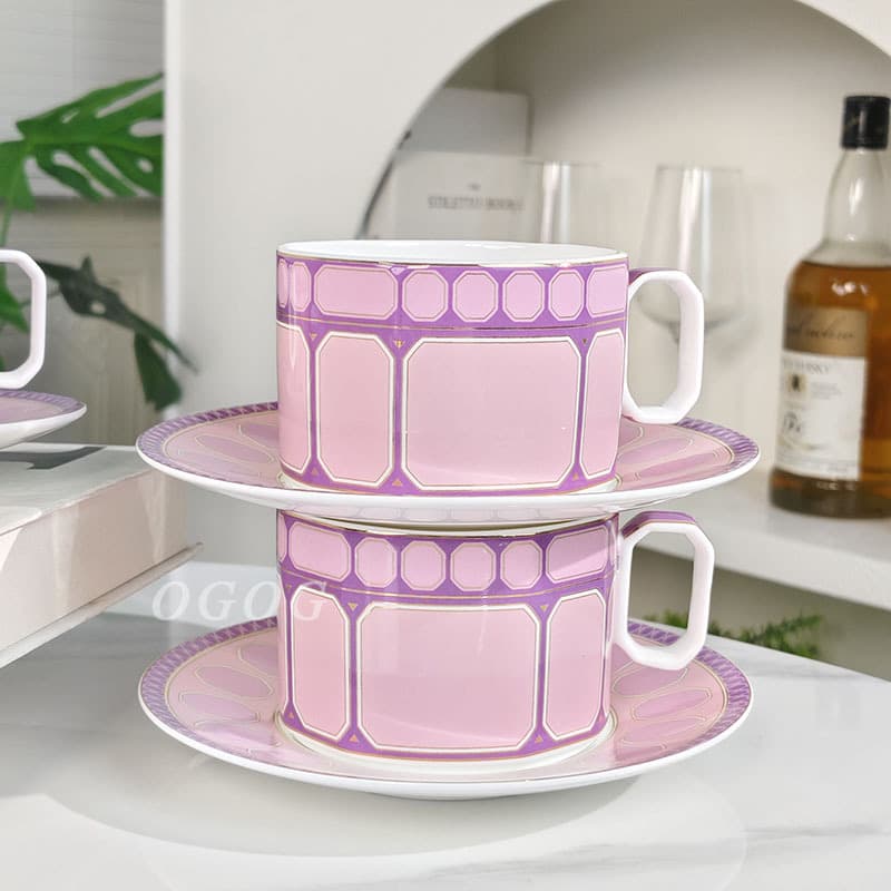 Cross-border Swan Ceramic Afternoon Tea Coffee Cup Saucer Set Colorful Gift Box High-end Gift