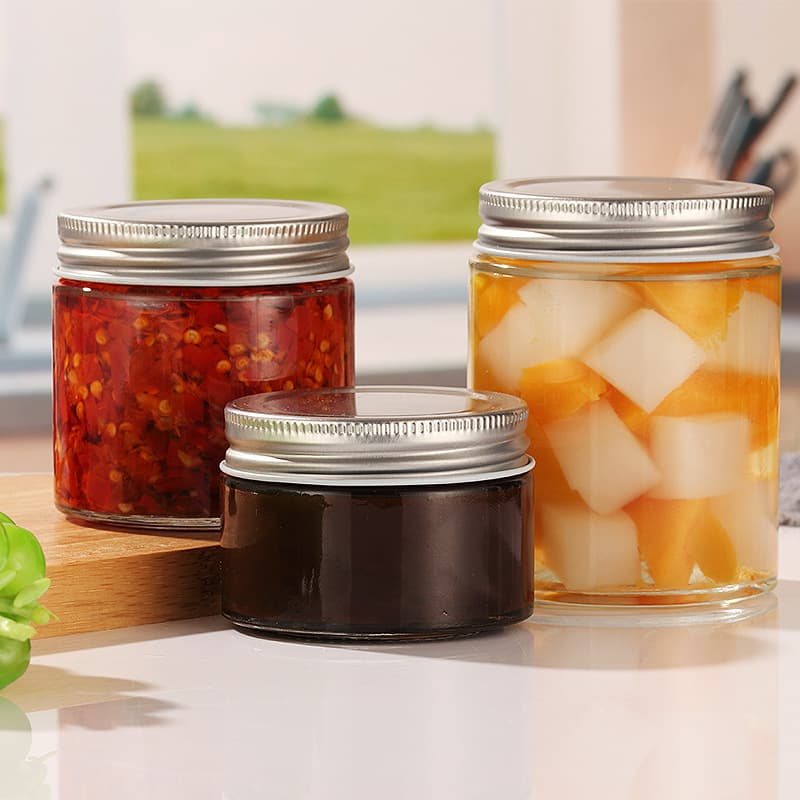 Straight-through high-temperature-resistant straight glass bottle jam bottle bird's nest pickle glass bottle candlestick cup can bottle Guiling paste bottle