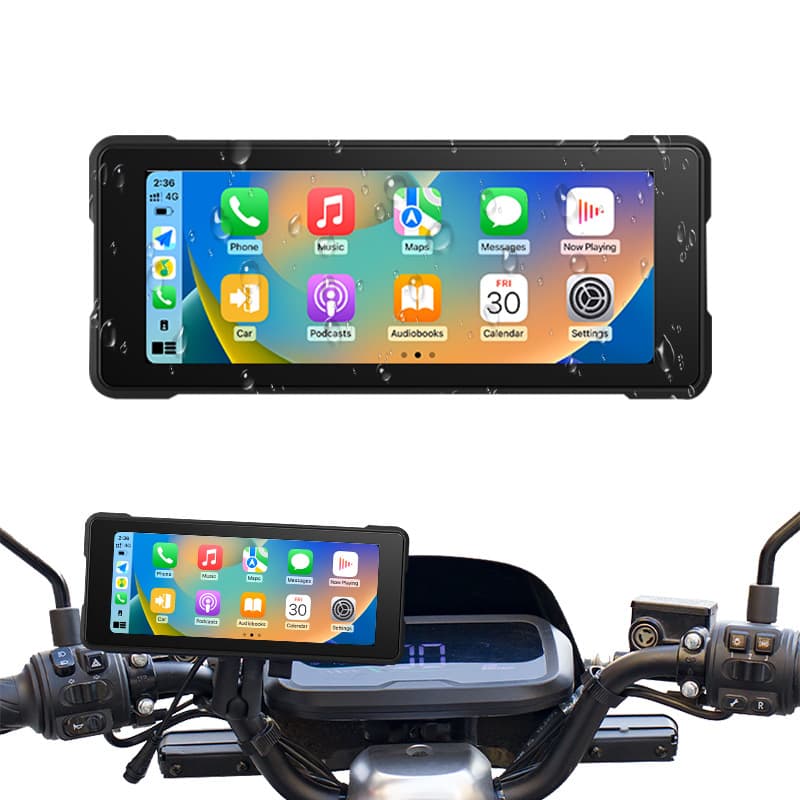 6.86-inch motorcycle navigation recorder Apple wireless carplay Android Android auto cross-border