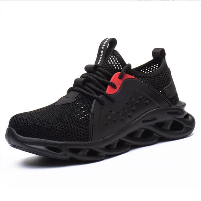 Breathable Low-Top Men's Safety Shoes Anti-Crush And Puncture Resistant Fly Knit Work Shoes Sport Style Labor Protection Shoes