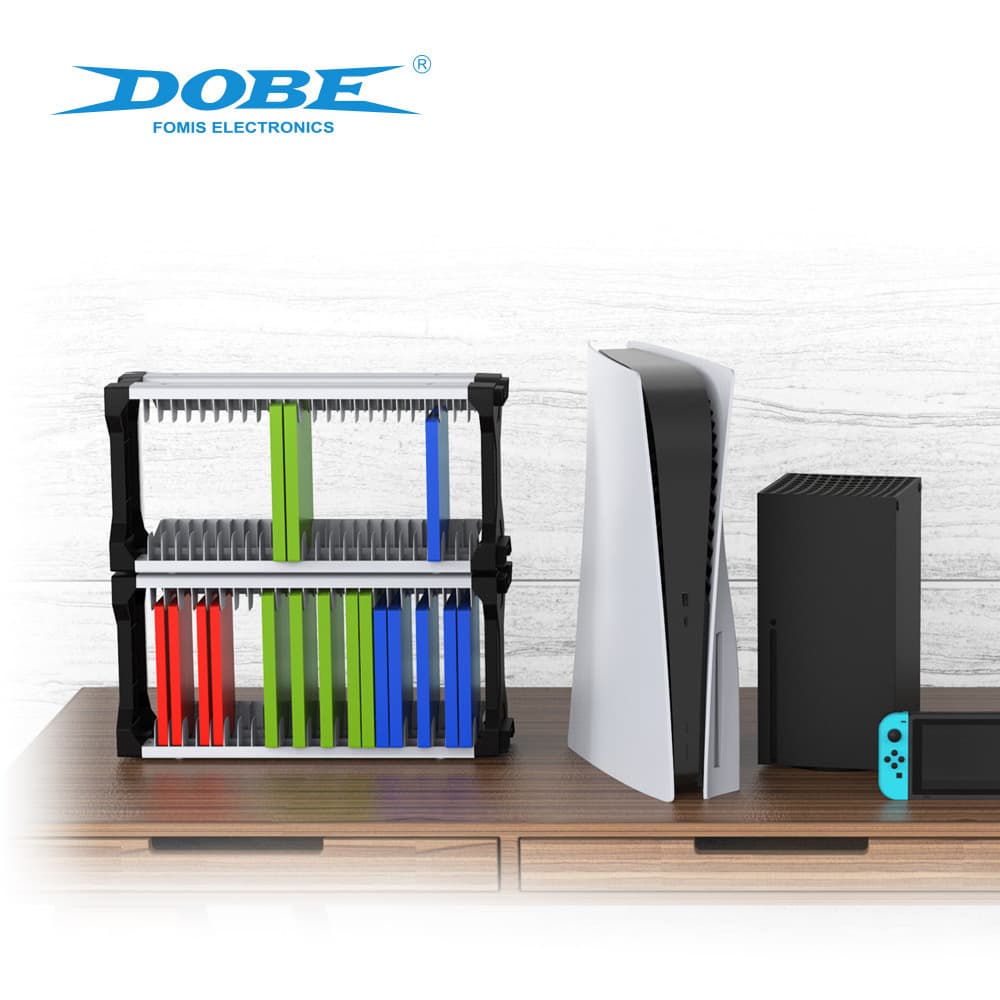 PS5 Game Disc Single Layer Storage Tray Compatible with Switch/PS4 Disc Storage Rack Headphone Hook Accessories