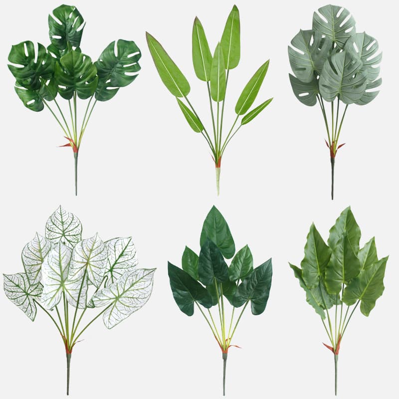 Artificial Monstera Leaves for Landscape Greening, Green Wall, Wedding Background Decoration, Simulated Green Plants