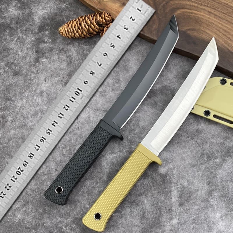 Survival Tactical Knife Portable Camping Sharp Blade Jungle K-Sheath Outdoor High Hardness Multi-Function Fruit Knife