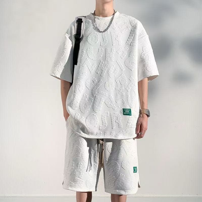 Plus size shorts men's plus size loose outer wear men's overalls five-point pants summer sports fat casual pants