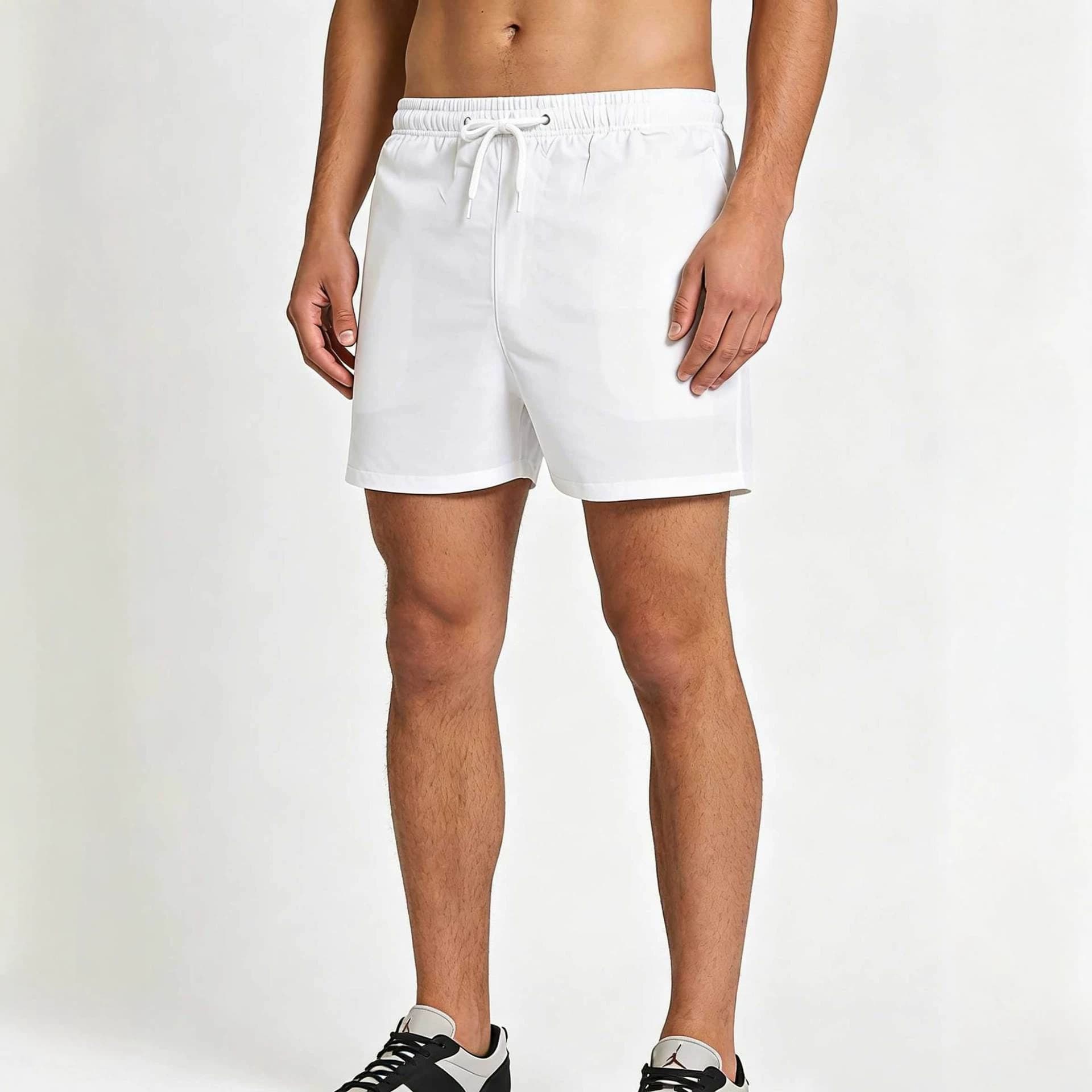 2026 Source factory cross-border solid color men's beach pants seaside casual trendy swimming trunks straight stock wholesale