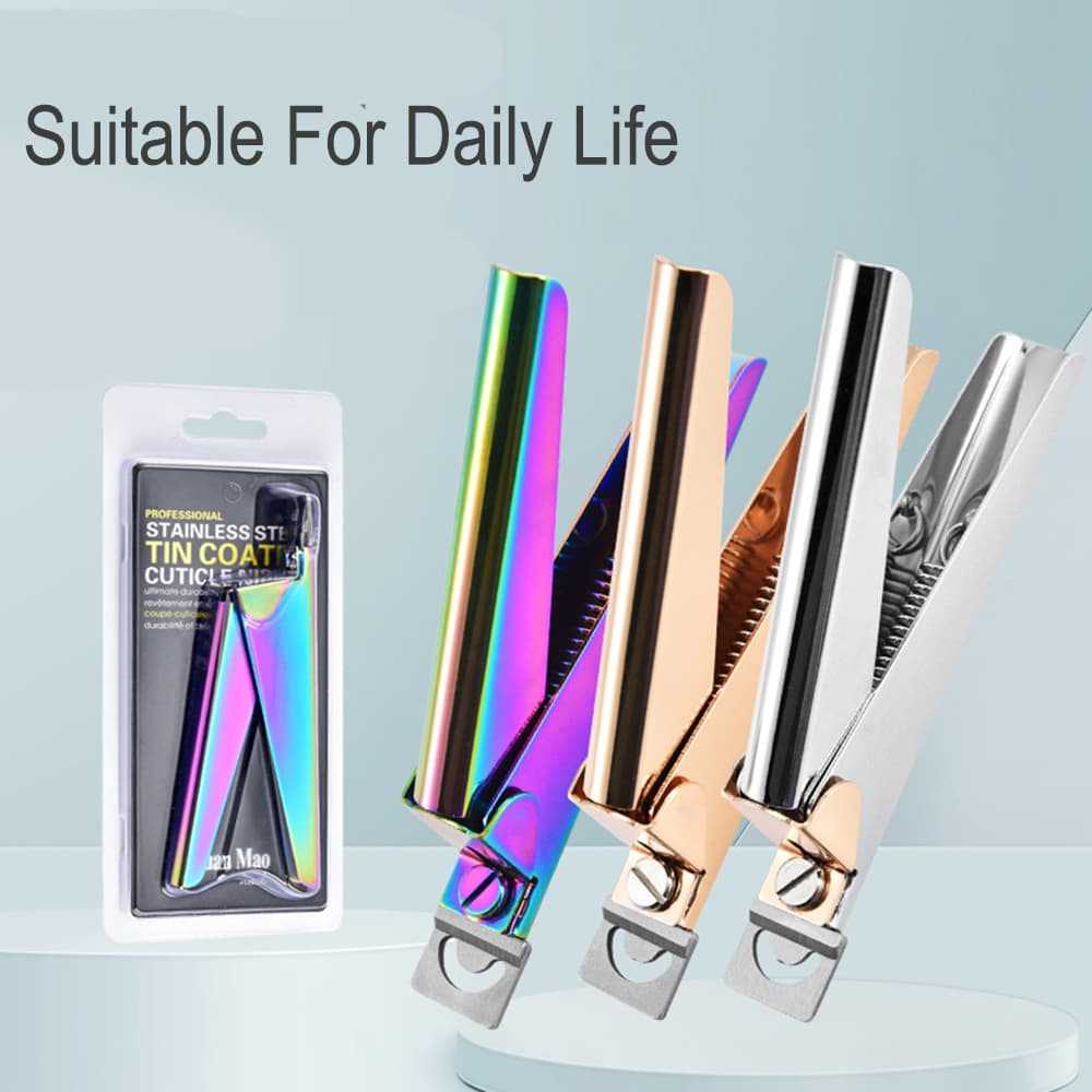 Manicure tools one-word scissors stainless steel U-shaped nail scissors diy French extended phototherapy nail crystal nail scissors