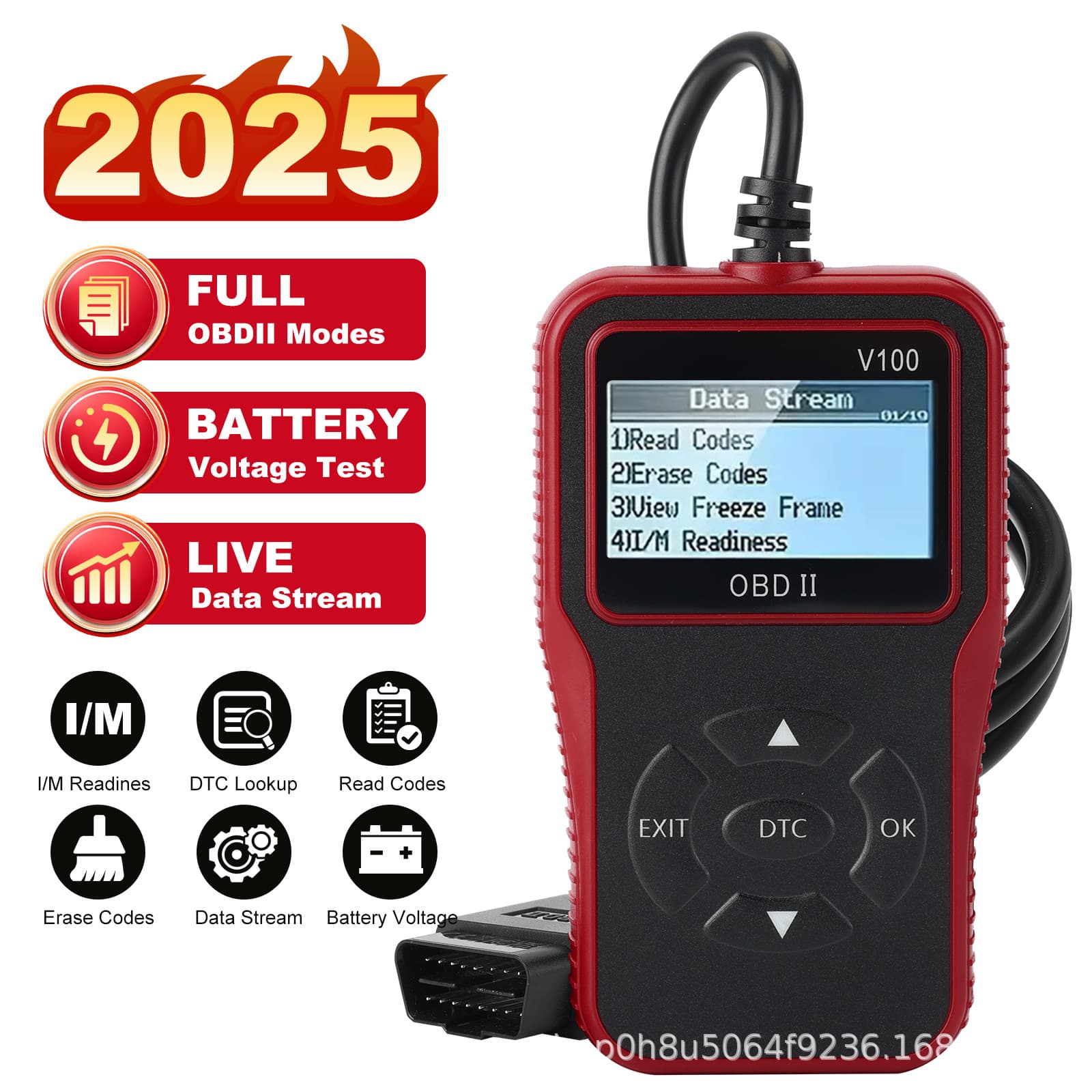 OBD2 Car Scanner V100 - Engine Fault Code Reader and Diagnostic Tool