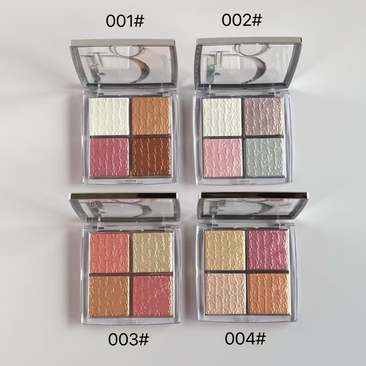 New Version Export Makeup Dior Backstage Embossed Four-Color Highlighter Contour Palette Matte Brightening Shimmer Nose Shadow Eyeshadow Palette