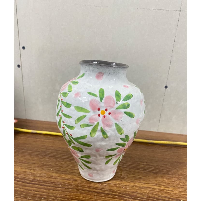 Jingdezhen Ceramic Vase Home Living Room Decoration Green Plant Hydroponic Vase Entryway Flower Arrangement Tea Room Guesthouse Ornament