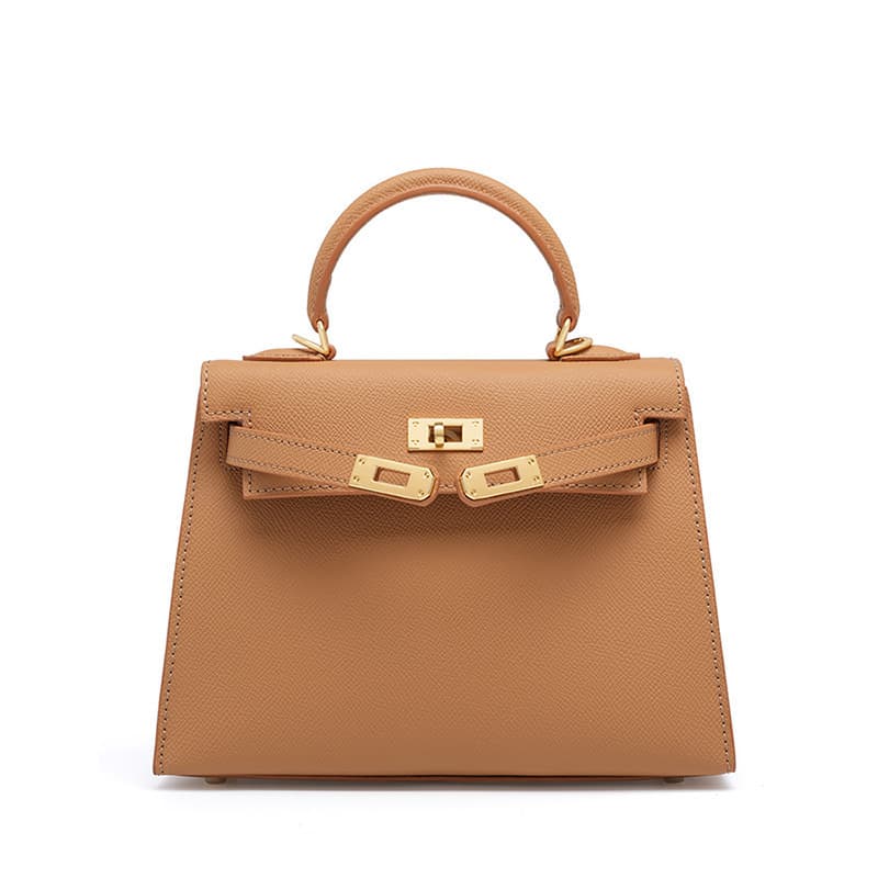 2025 New Fall/Winter Fashion Cowhide Premium Genuine Leather Kelly Bag Mini Crossbody Handbag for Women