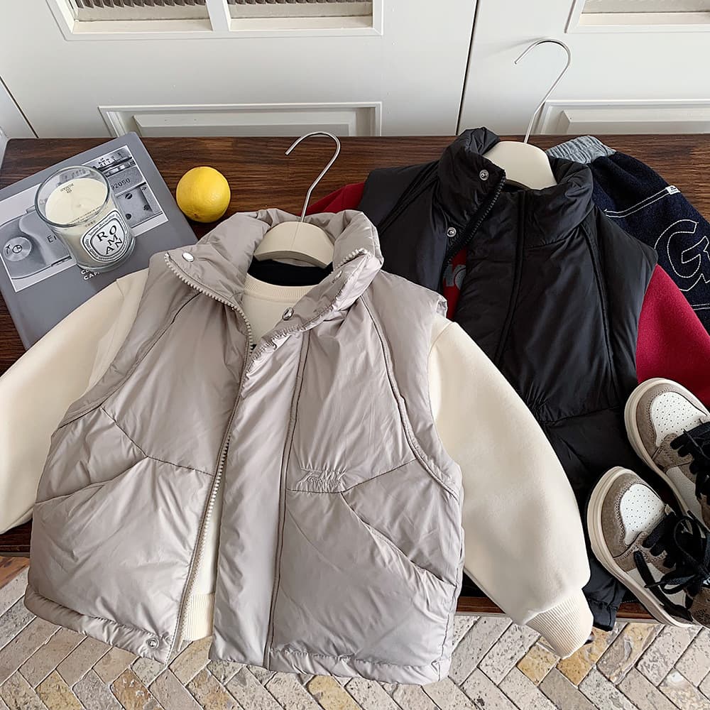 Muye Children's Winter Down Vest Huzhou Zhili Children's Wear Boys' Korean Style 90% White Duck Down Outerwear Kids' Apparel