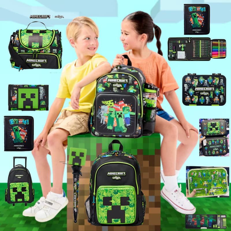 Australian Smiggle Backpack Kids Minecraft Backpack Minecraft Official Style Backpack