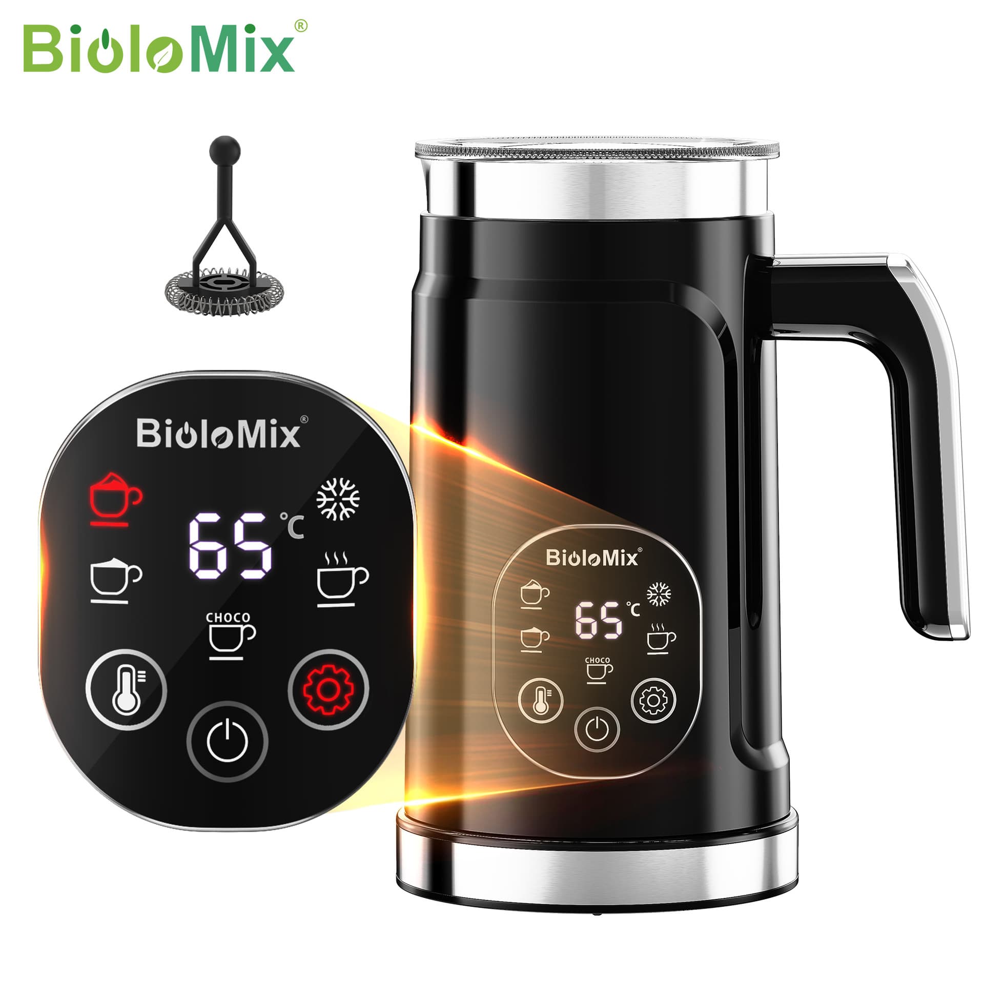 New Electronic Touch Automatic Milk Frother Coffee Electric Frother Milk Foam Maker
