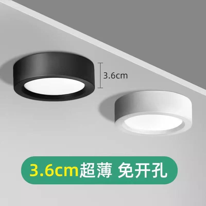 Ultra-thin surface-mounted downlight, round LED small ceiling light, pendant light, hallway light, entrance hallway, foyer ceiling spotlight