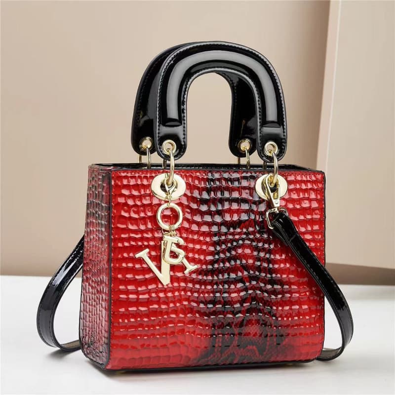 Handbag bag, small fragrant lizard pattern, fixed texture, large capacity, Princess Diana's one-shoulder cross-body handbag bags