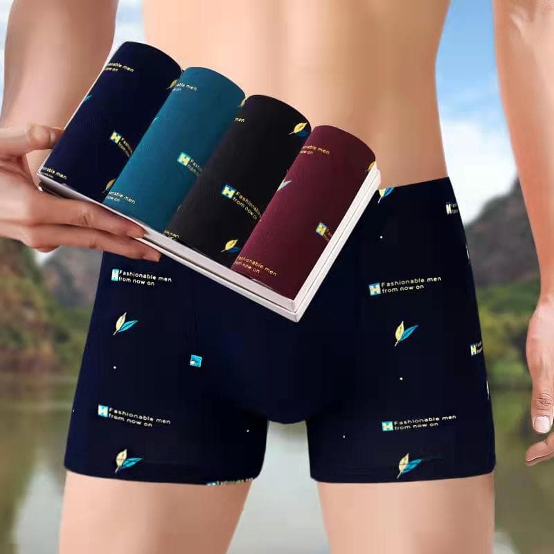 Men's Boxer Briefs, Comfortable Breathable Mid-Rise Shorts, Stylish Cotton Underwear