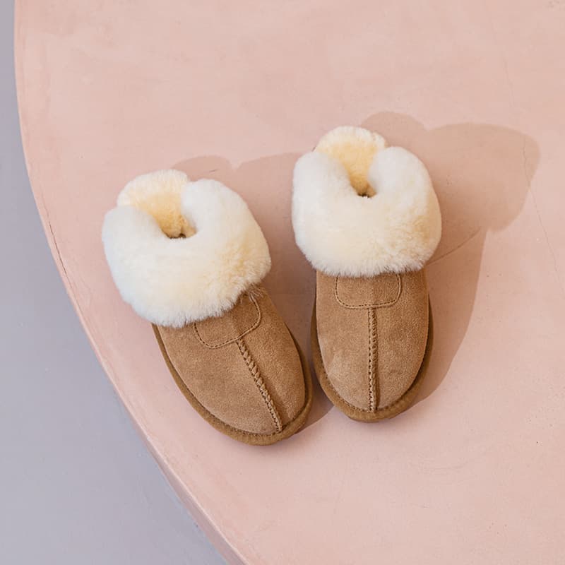 New Winter Qian Songyi Xllаugg Women's Goatskin All-In-One I Ugg I Warm Cotton Slippers Star Drag Non-Slip
