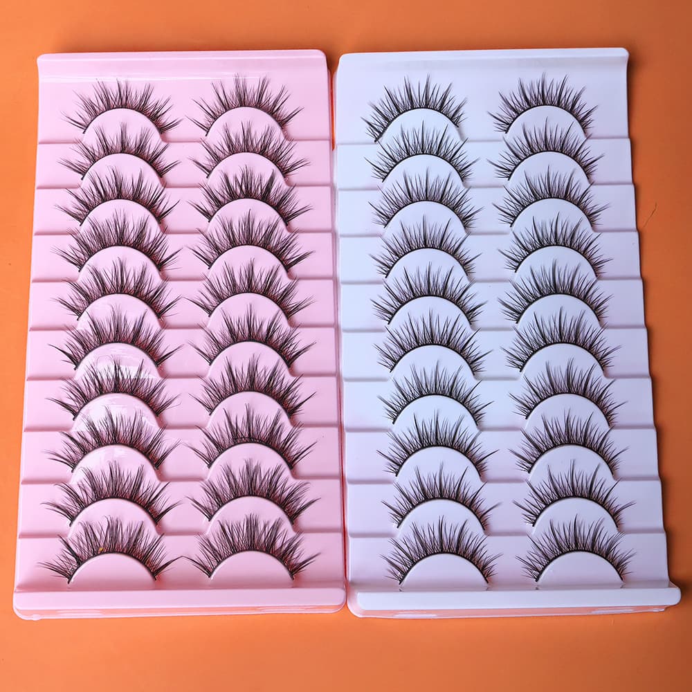 Natural Comic Barbie False Lashes Curly Thick Little Devil Lashes European and American Style Hard Band One-Piece False Lashes
