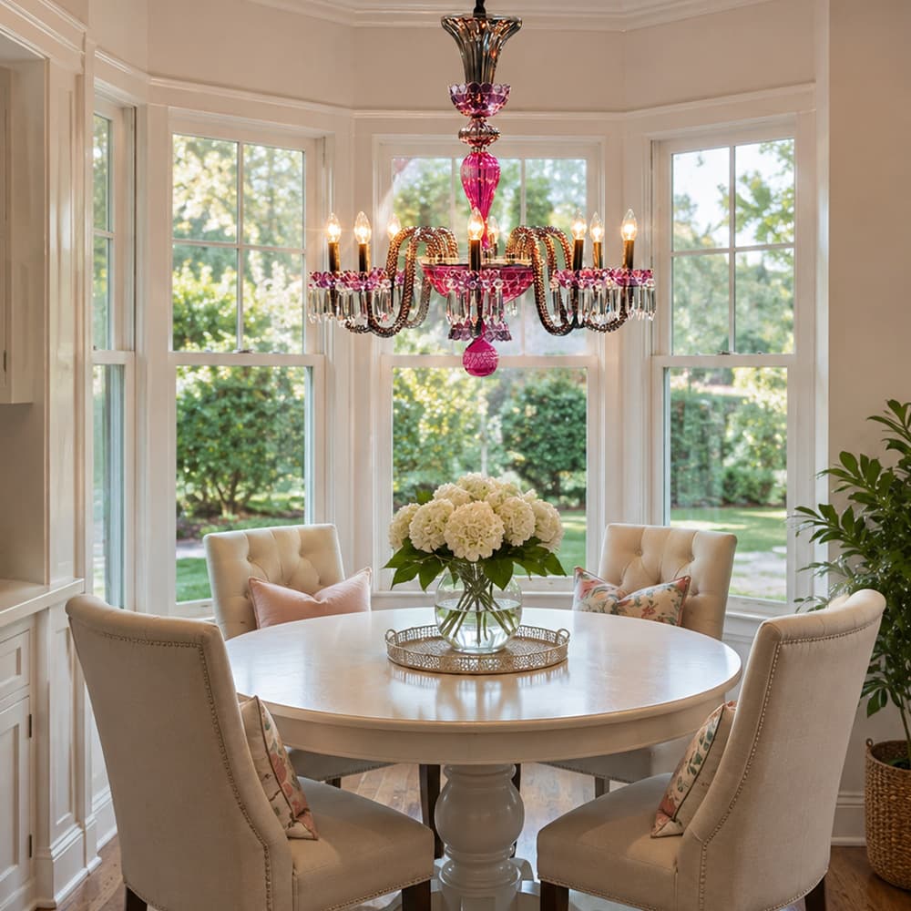 French classic elegant crystal chandelier living room villa bedroom dining room multi-head glass lighting