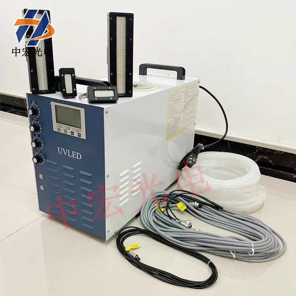 20025/5020 UV varnish four-in-one water-cooled complete UV LED ultraviolet curing equipment with blue-violet lamps (Jingutian brand)
