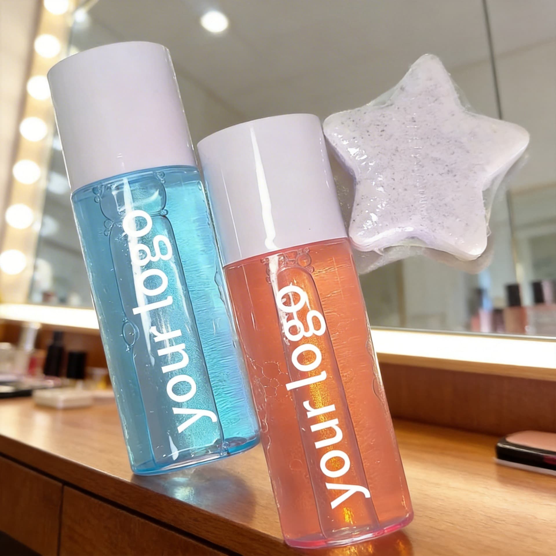 Cross-border No Logo 100ml Double-layer Makeup Remover Mixed Multi-color Cleansing Makeup Remover Small Batch Cosmetics