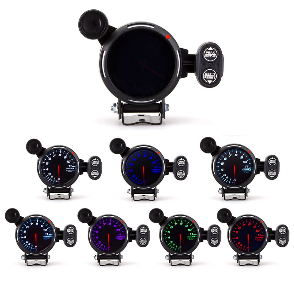 80mm Car Modification Gauge 3.75-inch Tachometer Racing Car Modification Automotive Gauge Multicolor