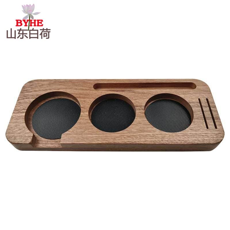 Factory Stock Espresso Tamper Station Coffee Tool Organizer Solid Wood Coffee Base Portafilter Holder