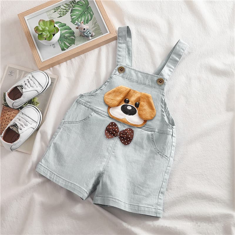 Wholesale Baby Kids Denim Overalls Shorts Summer Crawling Pants for Boys and Girls