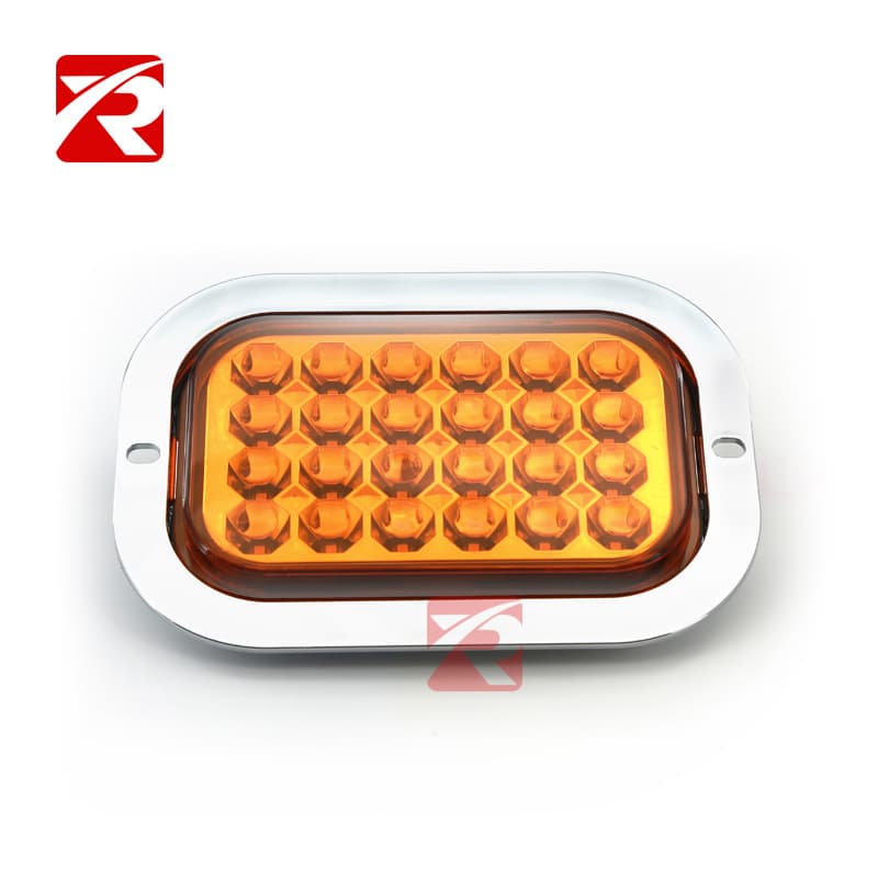 12/24V Truck Marker Light, 24LED Square Side Light, Truck Brake Turn Signal Light