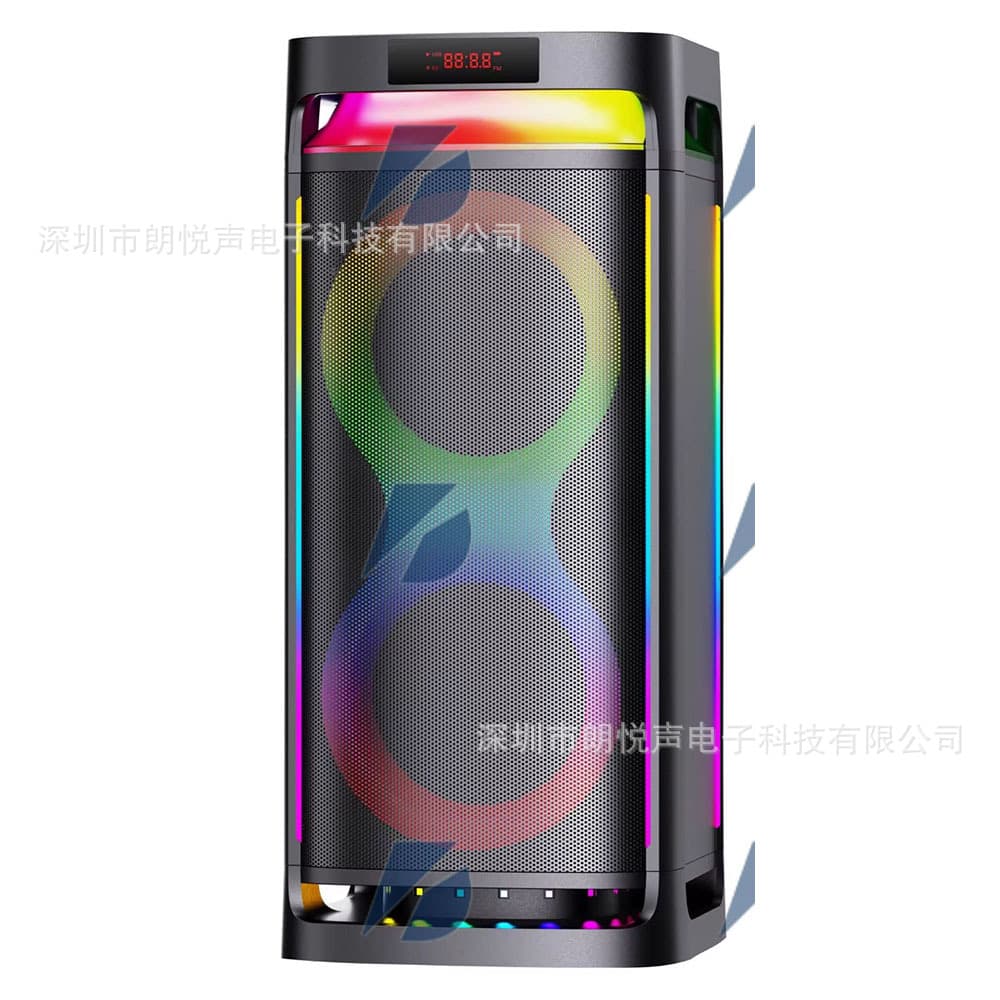 KTS Wireless Portable Outdoor DJ Party Bluetooth Speaker Supports TWS FM USB Dual 8-Inch