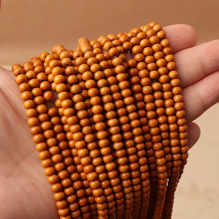 High-quality natural olive core apple round beads DIY bracelet with beads olive plain string Wenwan Buddha beads bracelet accessories